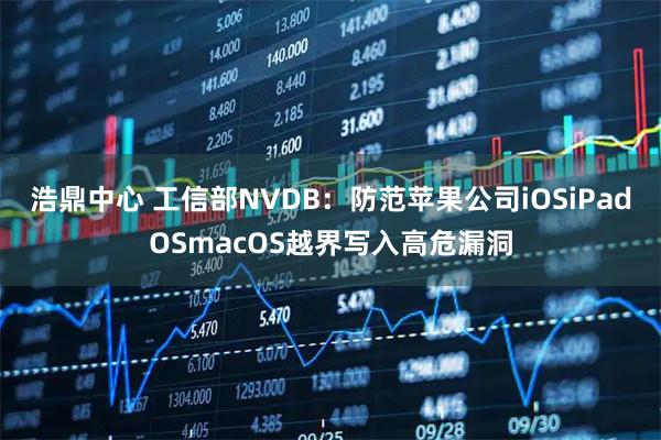 浩鼎中心 工信部NVDB：防范苹果公司iOSiPadOSmacOS越界写入高危漏洞
